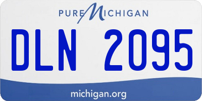 MI license plate DLN2095