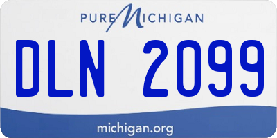 MI license plate DLN2099