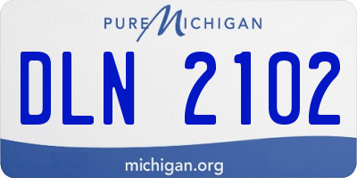 MI license plate DLN2102