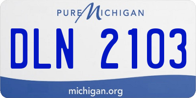 MI license plate DLN2103