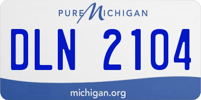 MI license plate DLN2104