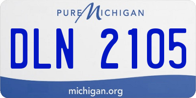 MI license plate DLN2105