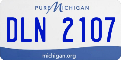 MI license plate DLN2107