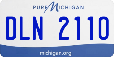 MI license plate DLN2110