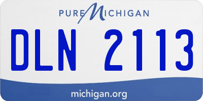 MI license plate DLN2113