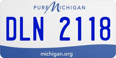 MI license plate DLN2118