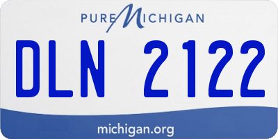 MI license plate DLN2122