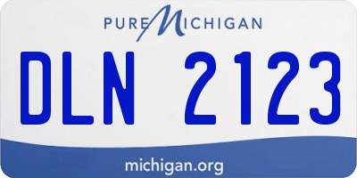 MI license plate DLN2123