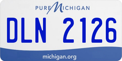 MI license plate DLN2126