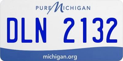 MI license plate DLN2132