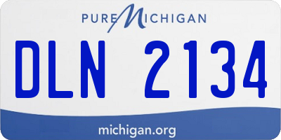 MI license plate DLN2134