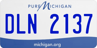 MI license plate DLN2137