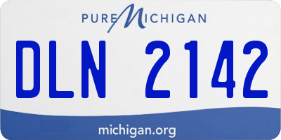 MI license plate DLN2142
