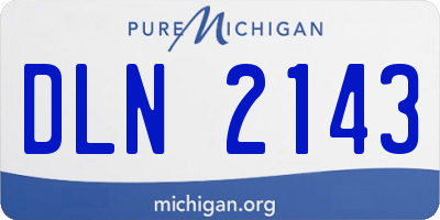 MI license plate DLN2143