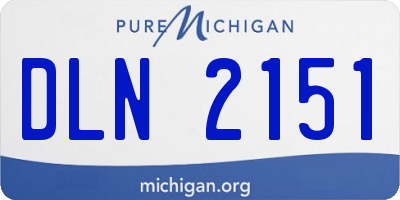MI license plate DLN2151