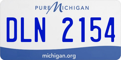 MI license plate DLN2154