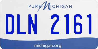 MI license plate DLN2161
