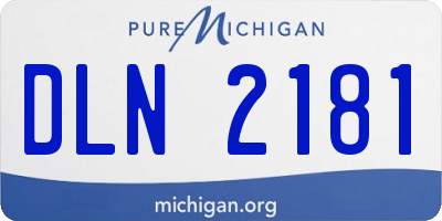 MI license plate DLN2181