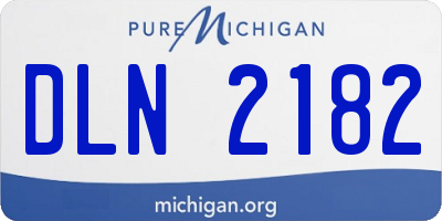 MI license plate DLN2182