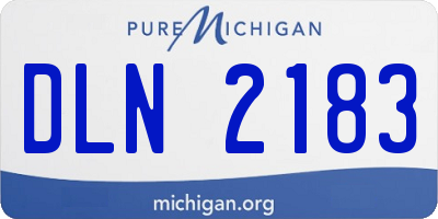 MI license plate DLN2183