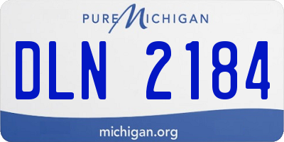 MI license plate DLN2184