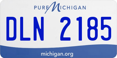 MI license plate DLN2185