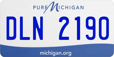 MI license plate DLN2190