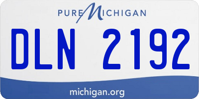 MI license plate DLN2192