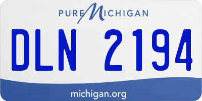 MI license plate DLN2194