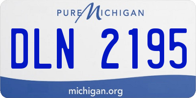 MI license plate DLN2195