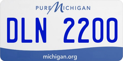 MI license plate DLN2200