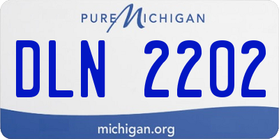 MI license plate DLN2202