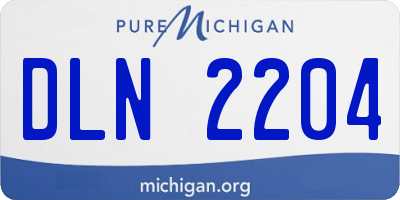 MI license plate DLN2204