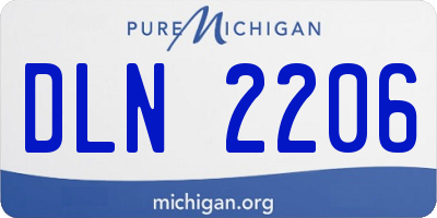 MI license plate DLN2206