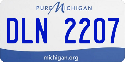 MI license plate DLN2207