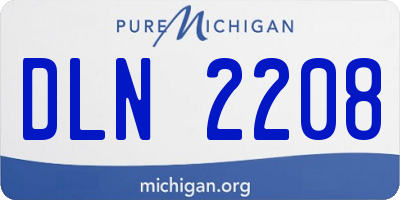 MI license plate DLN2208