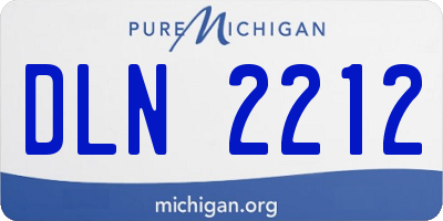 MI license plate DLN2212