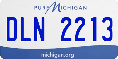 MI license plate DLN2213