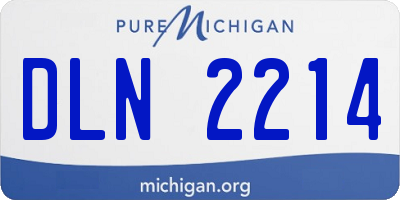 MI license plate DLN2214