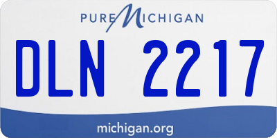 MI license plate DLN2217