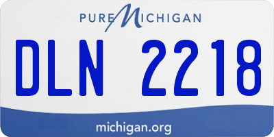 MI license plate DLN2218