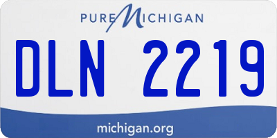 MI license plate DLN2219