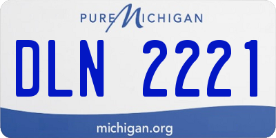 MI license plate DLN2221