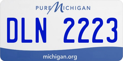 MI license plate DLN2223