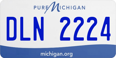 MI license plate DLN2224