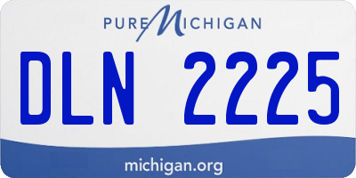 MI license plate DLN2225