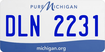 MI license plate DLN2231