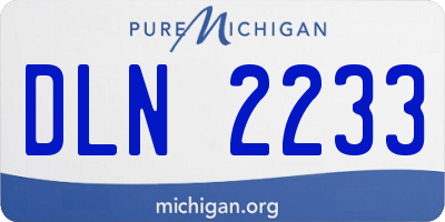 MI license plate DLN2233
