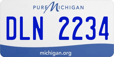 MI license plate DLN2234