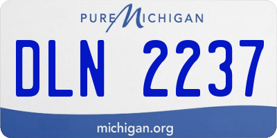 MI license plate DLN2237